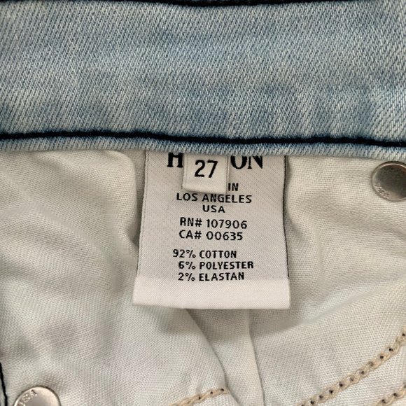 Hudson Light-Wash Mid-Rise Distressed Skinny Jeans - Picture 7 of 7